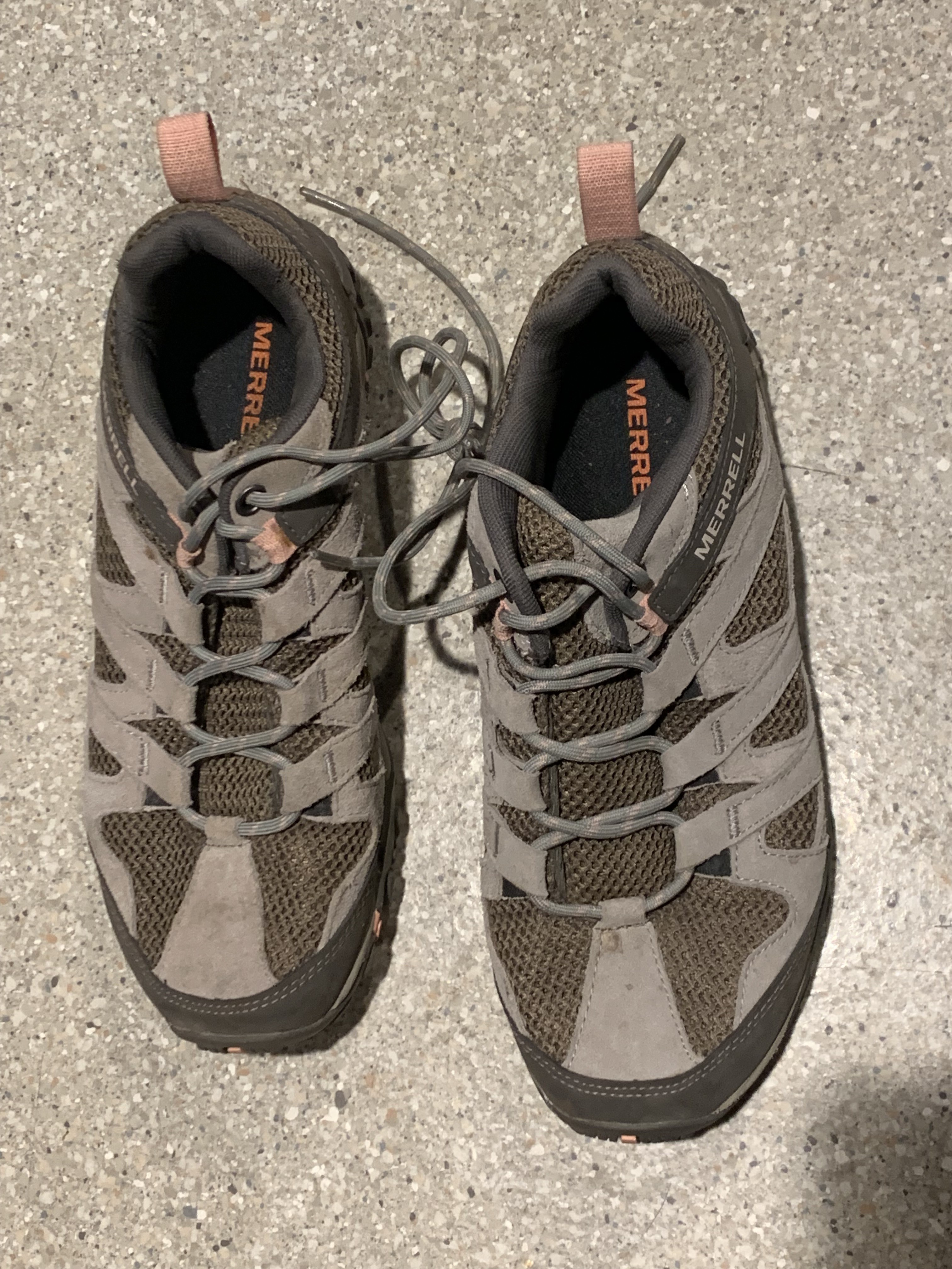 691 Merrell Gray Brown Trail Hiking Shoes